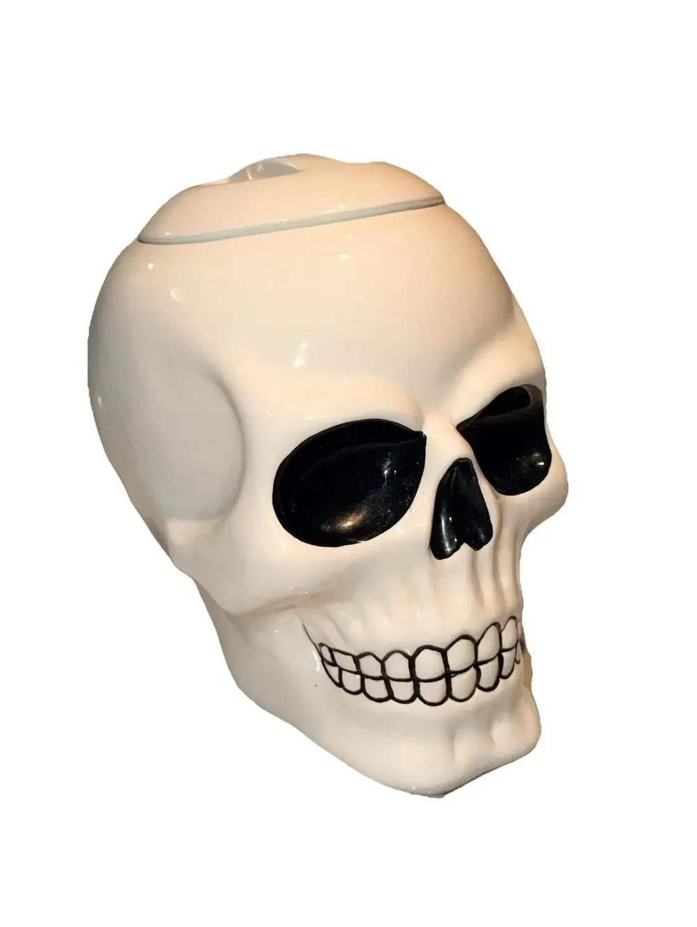 Skull Ceramic Large Cookie Jar 2008 Target 9